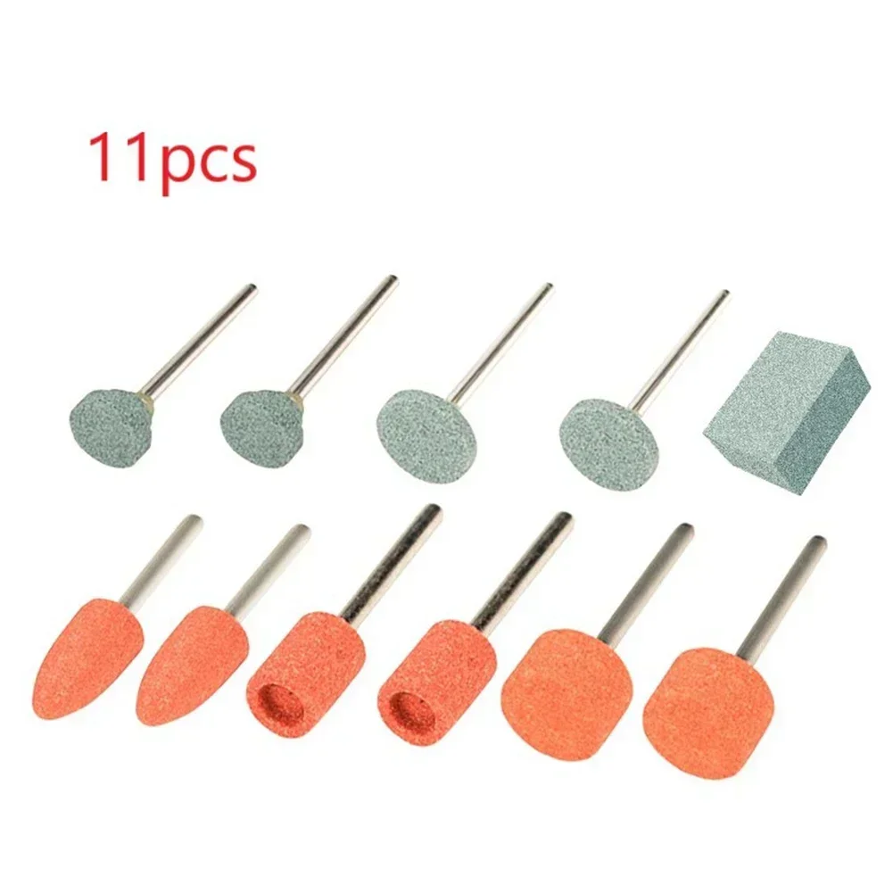 11pcs/set Abrasive Sanding Pads 3mm Shank Polishing Wheel Cutting Engraving Heads For Dremel Electric Drill Rotary Tools
