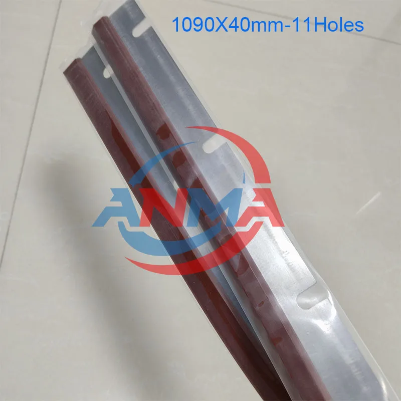 

2Pieces Polyurethane Material 3/H/F/D3000 1095X40mm Wash up Blade with 11 Holes For Printing Machine Spare Parts