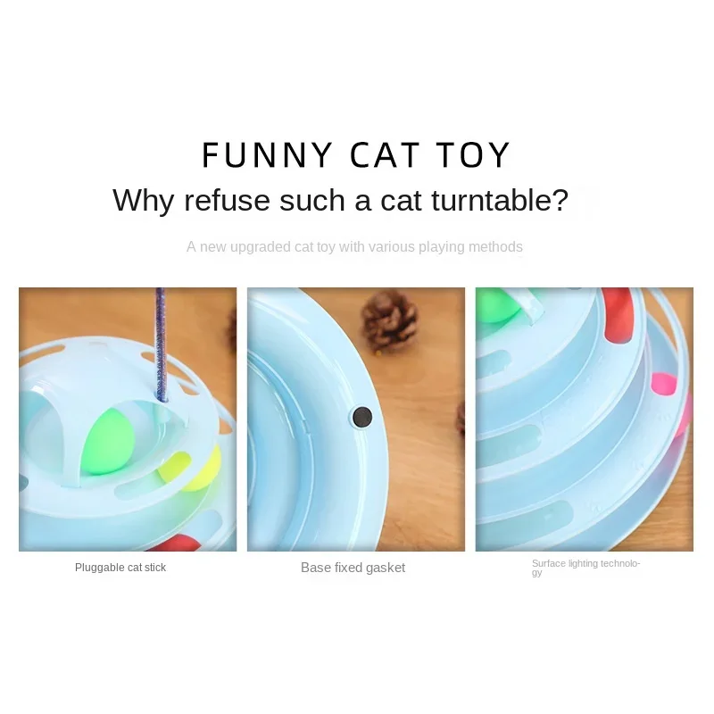 Teasing Cat Toys Cats Self-hilarity Relief Cat Carousel Teasing Cat Toys Amusement Carousel Ball Pet Supplies Wholesale