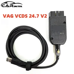 2025 VCDS VAGCOM Interface VAG HEX V2 Update 24.7 For VW/AUDI/Skoda/Seat Multi-Language Car Auto com Diagnostics vagcom Tools
