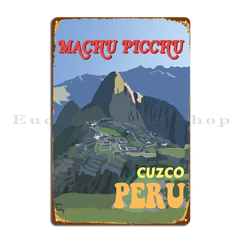 Machu Picchu Peru Metal Plaque Poster Club Party Plaques Garage Design Cinema Tin Sign Poster