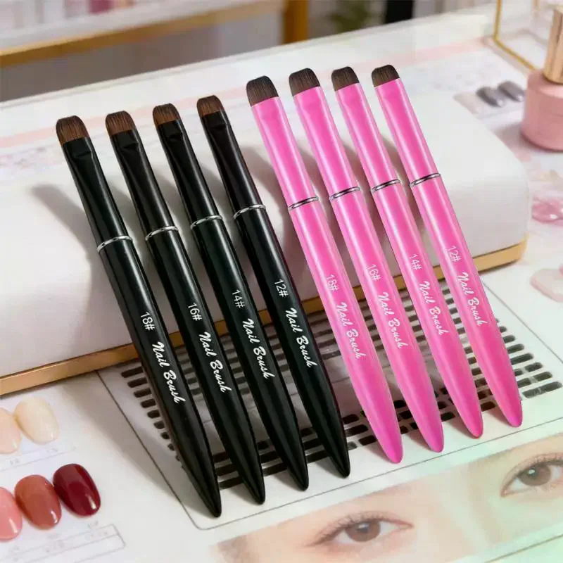 2Pcs 3 In 1 French Nail Brush Multi Function Brush Head Fine Nail Brush Suitable For Gel And Acrylic Nails Precise Cleaning