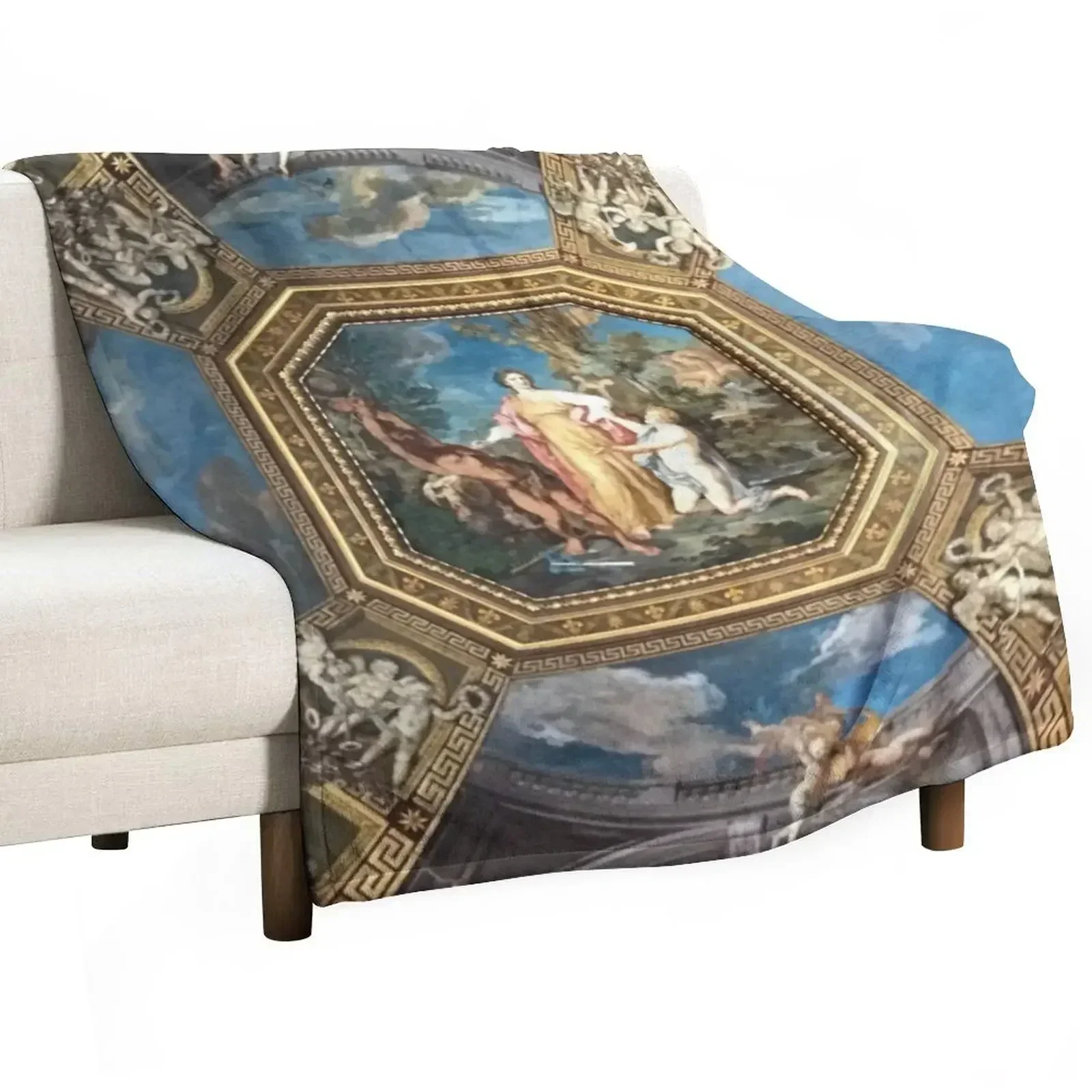 

Ceiling, Vatican Musuem Throw Blanket for sofa Flannels Decorative Beds Blankets