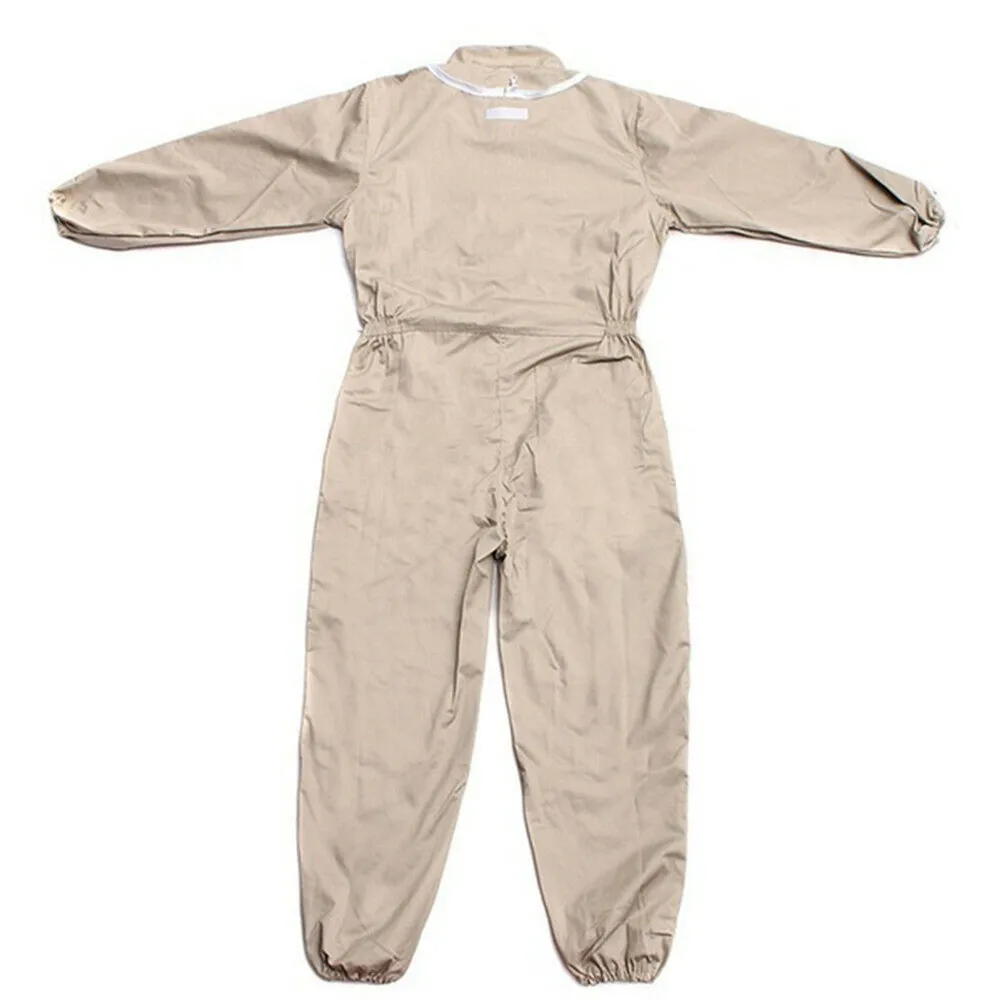 Protective For Beekeeper Clothing Full Body Set with Removable Hood and Soft Sheepskin Gloves for Beekeeping XL