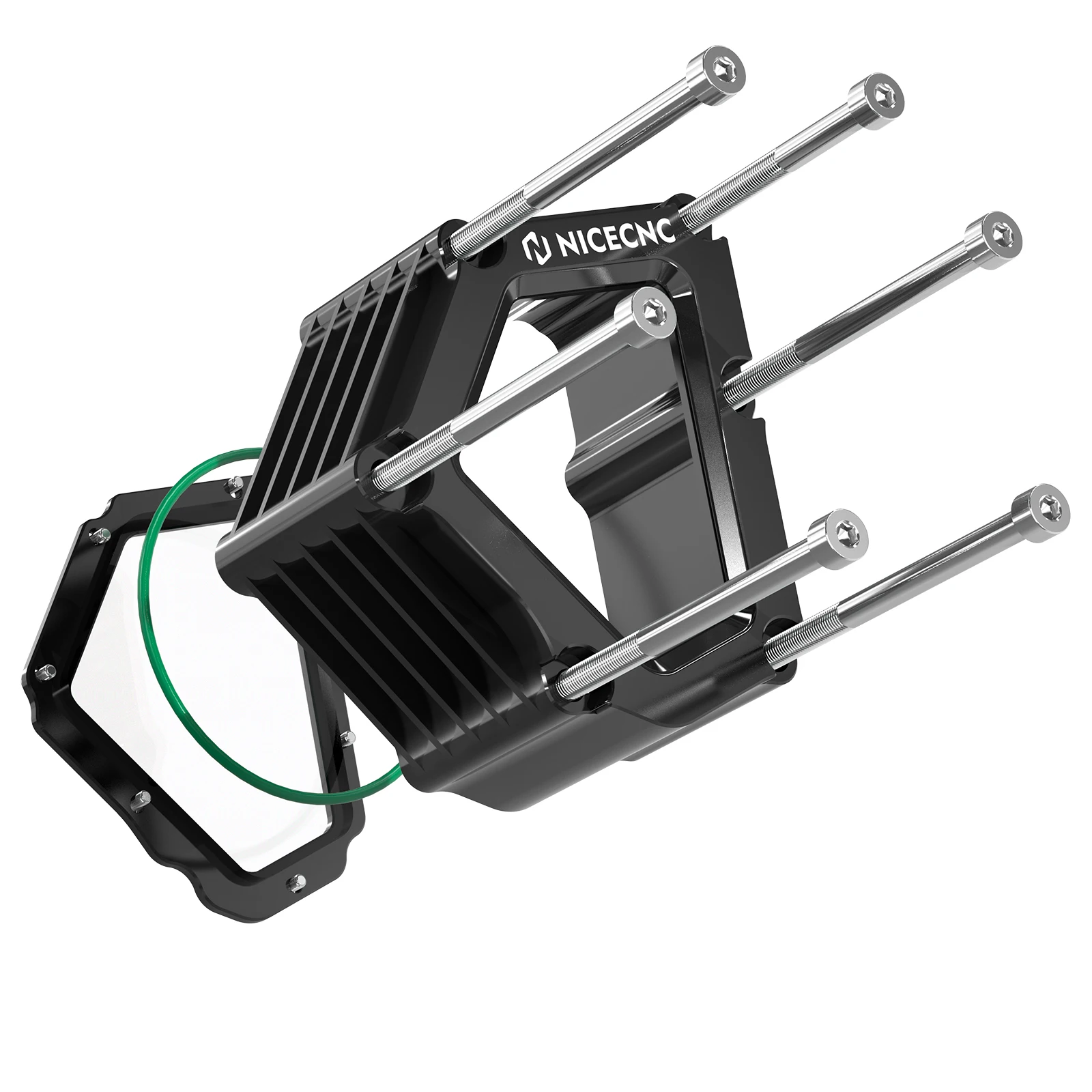NICECNC Für Yamaha YFZ450R RSE 2009-2023 Kurbelgehäuse-Schutz Motorabdeckung Wärmeableitung Aluminium Sichtfenster ATV Zubehör – Detail 12