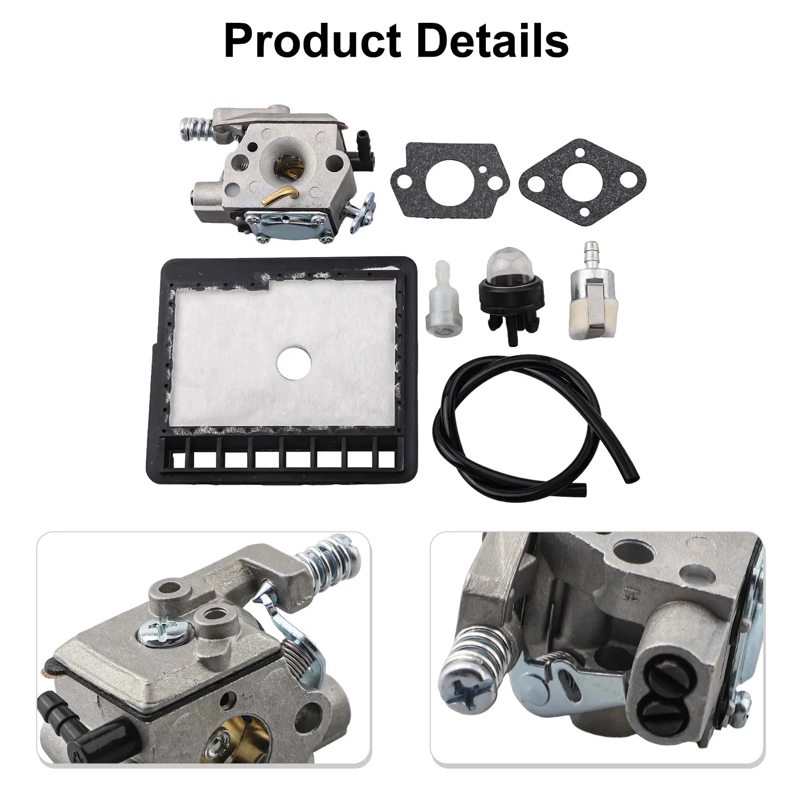 Come mostrato Kit filtro aria carburatore Kit filtro aria carburatore Motore Processo di installazione facile Adatto per Echo CS3000