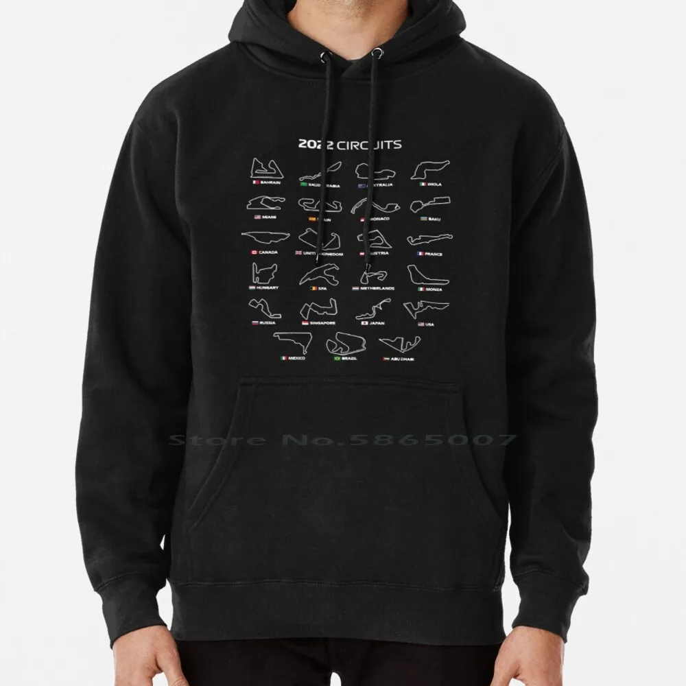 2022 Season Circuits-Race Tracks Hoodie Sweater 6xl Cotton Grand Prix Motorsport 33 Sports 2020 Racing Driver Racecars Fia