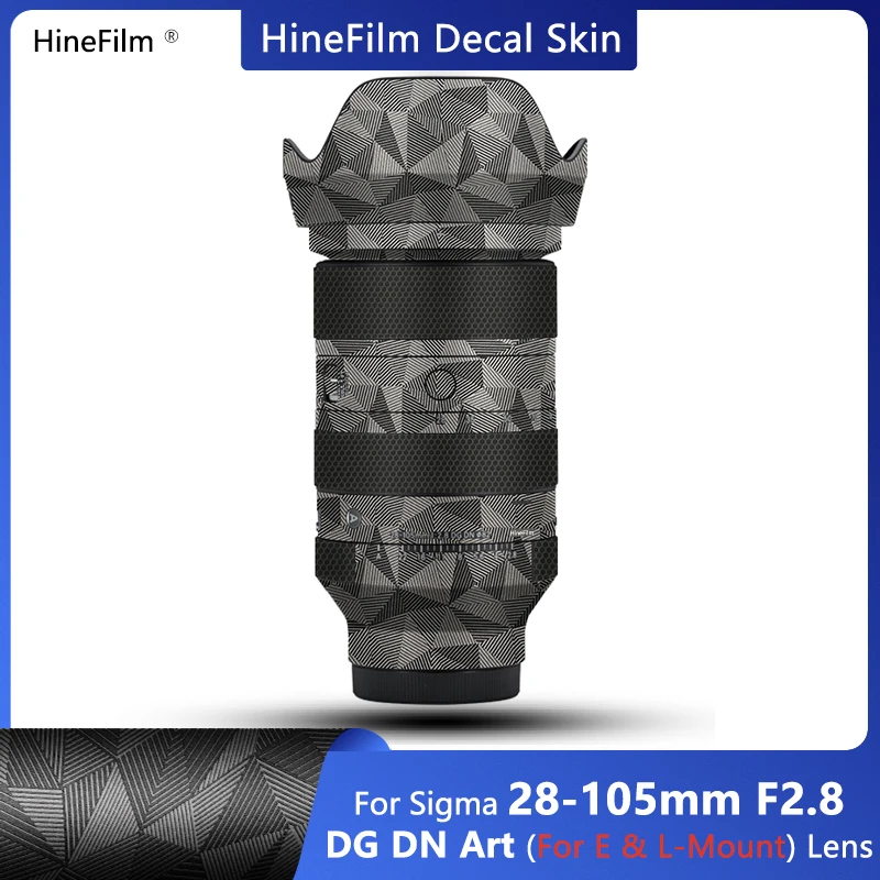 

Hinefilm Skin for Sigma 28-105 f2.8 E / L Mount Lens Sticker 28-105mm DG DN for Sony Lens Skin 28-105f2.8 Wrap 28105 f2.8 Cover