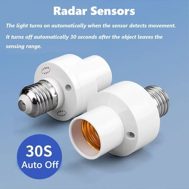 

Bulb Socket Adapter E27 Screw Base Light Socket Motion LED Lamp Base Holder Induction Lamp Head Enduring high quality