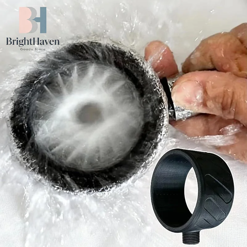 1Pcs Circular Flushing Massage Sprayer Men Shower Nozzle High Pressure Spiral Nozzle Pet Foot Wash Tool Bathroom Shower Head B.H view 2