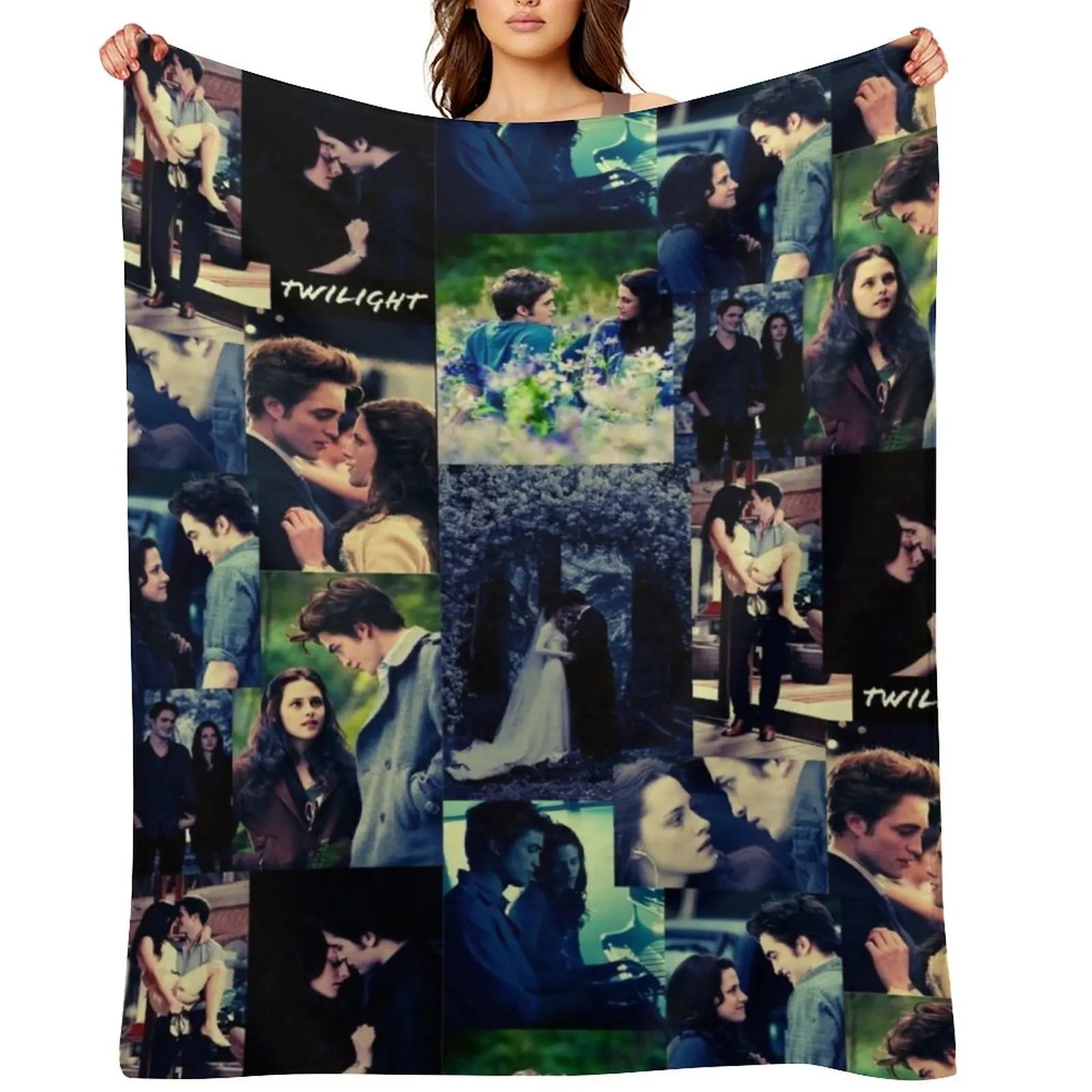 Twilight Throw Blanket cosplay anime Luxury Throw Vintage Shaggy Soft Custom Blankets