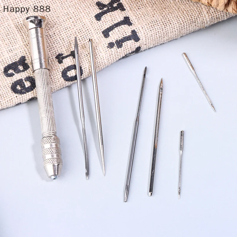 مجموعة الخياطة الجلدية مع إبر قابلة للاستبدال لإصلاح الأحذية والحرف اليدوية