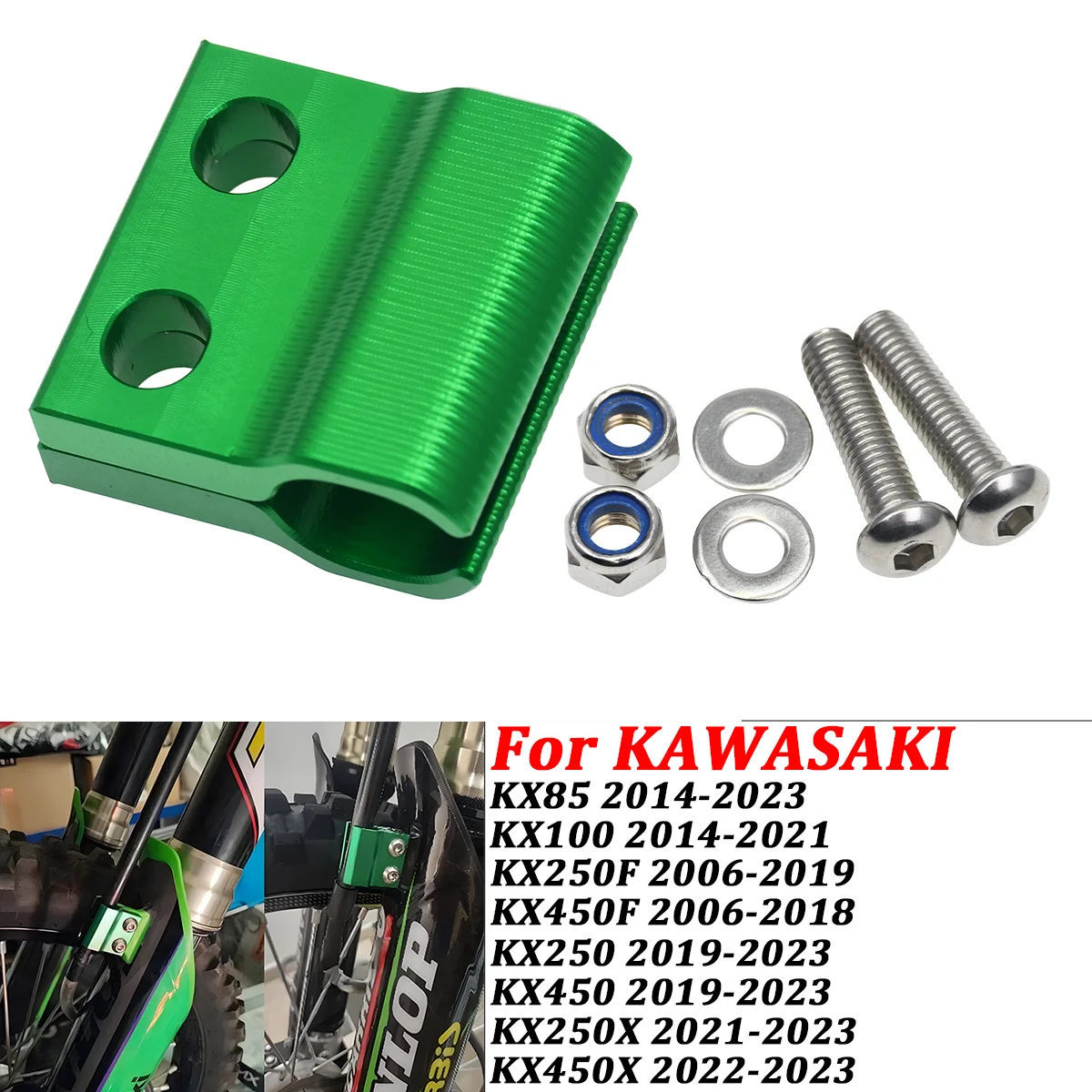 

Motorcycle Accessories CNC Brake Cable Holder Line Guide For KAWASAKI KX85 100 250 450 250F 450F 250X 450X 2006-2023 Dirt Bike