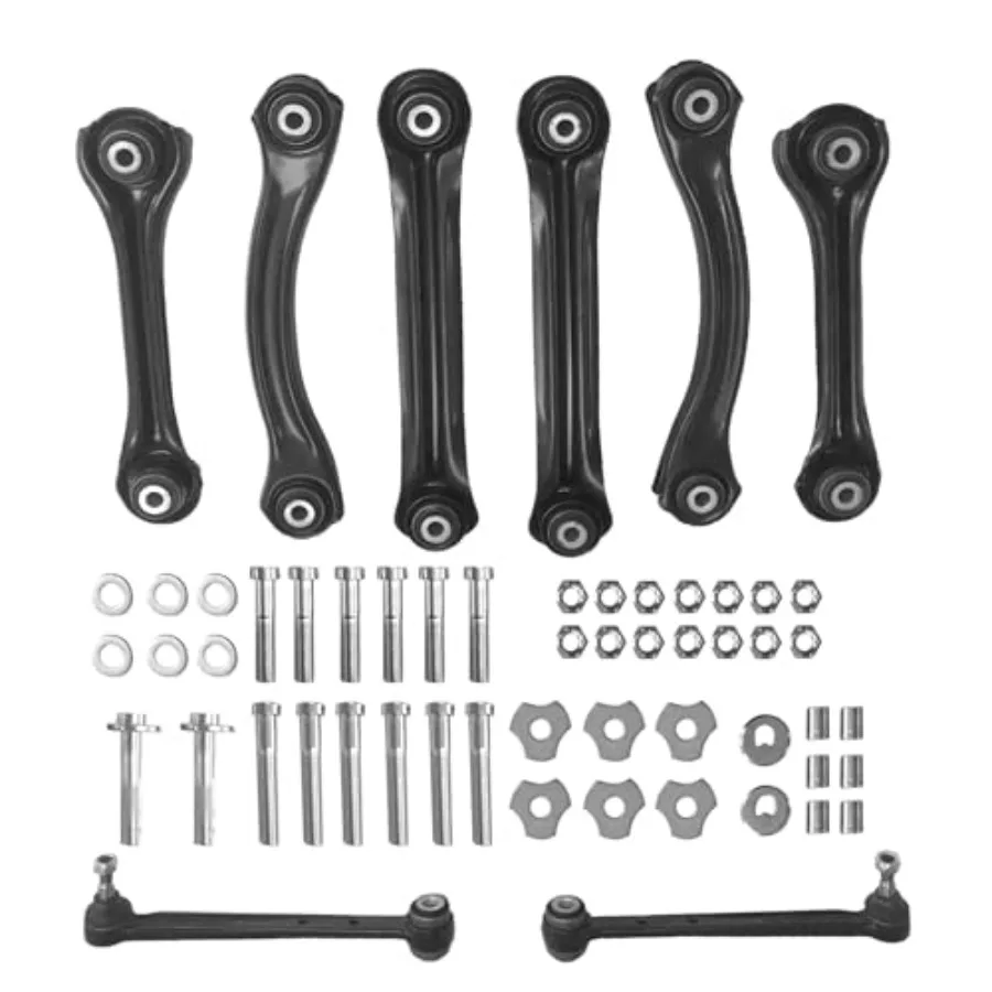 8 peças kit de suspensão do braço de controle traseiro para 19842007 mercedes benz c230 c320 e320 e430 sl500 clk430 w124 w129 w170 w201 w202 w208