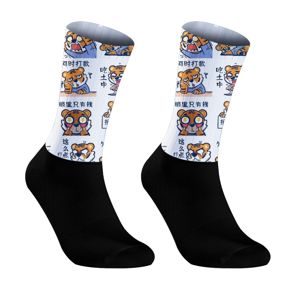 Calzini da bicicletta da corsa all'aperto per sport estivi personalizzati 2024 con nuovo modello di cartone animato