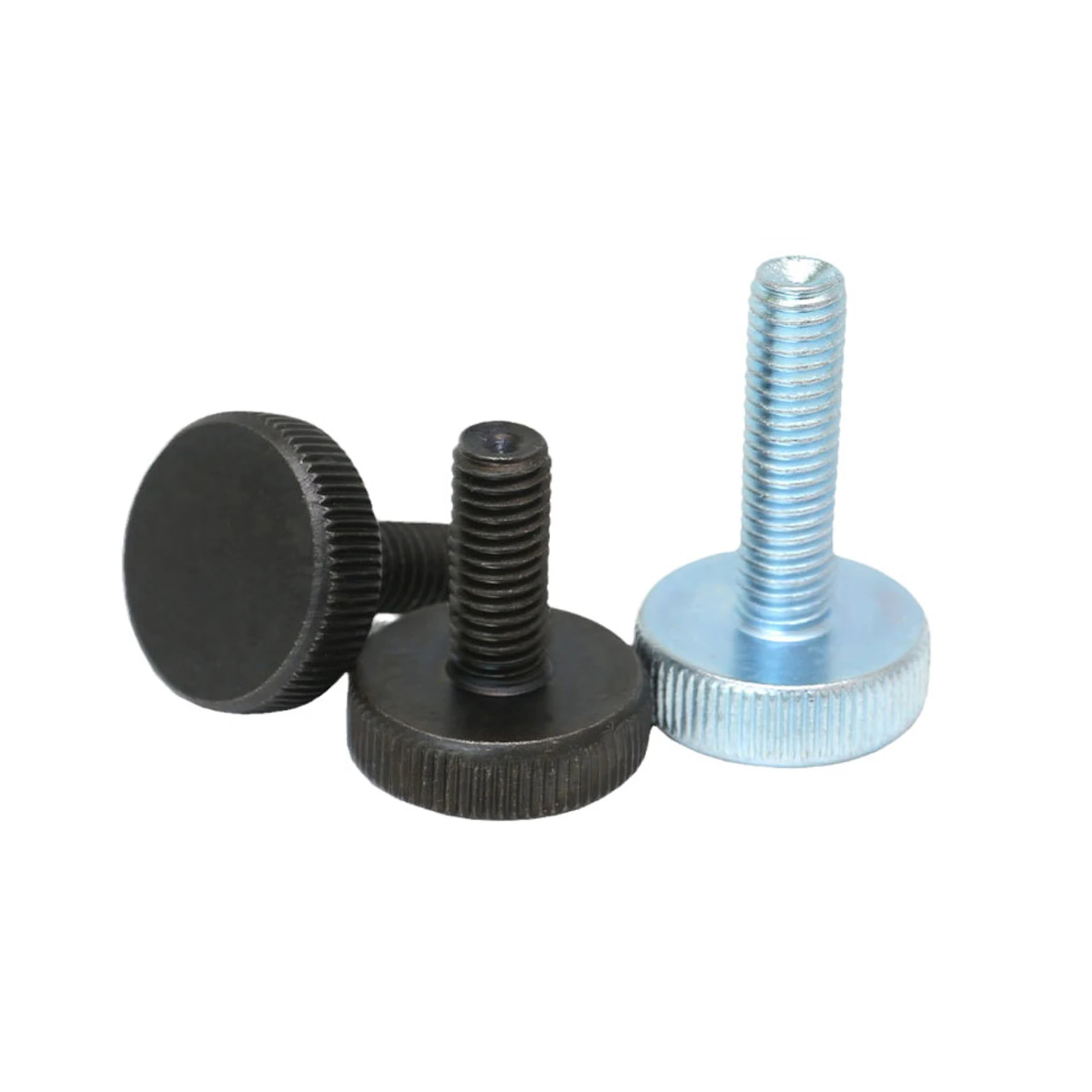 1/10pcs M3 M4 M5 M6 M8 M10 GB835 Knurl Flat Head Hand Tighten Thumb Screw Curtain Wall Glass Thumb Bolts Adjust Toolless DIN653