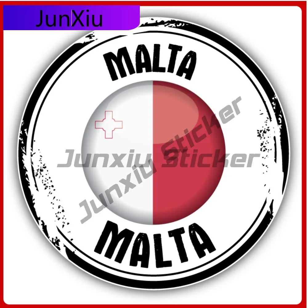 

Malta Flag Creative Sticker Stamp Car Decal Bumper Stickers Anime Style Truck Use For Helmet Side Car Sticker Accessories Sun