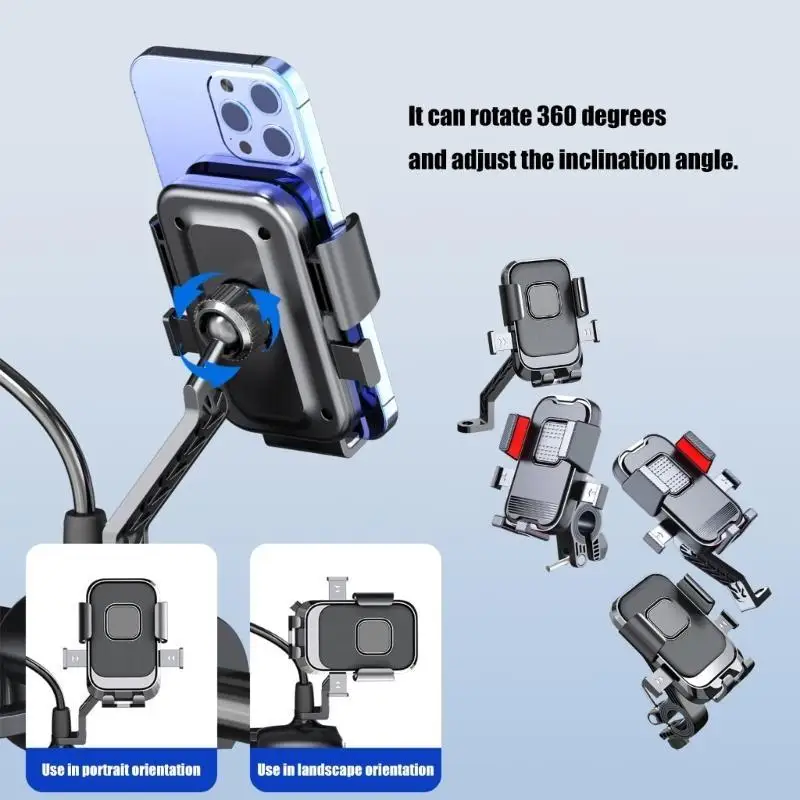 

Руль мотоцикла/держатель для зеркала заднего вида, держатель для телефона, скутер, велосипедная подставка для телефона, на 360