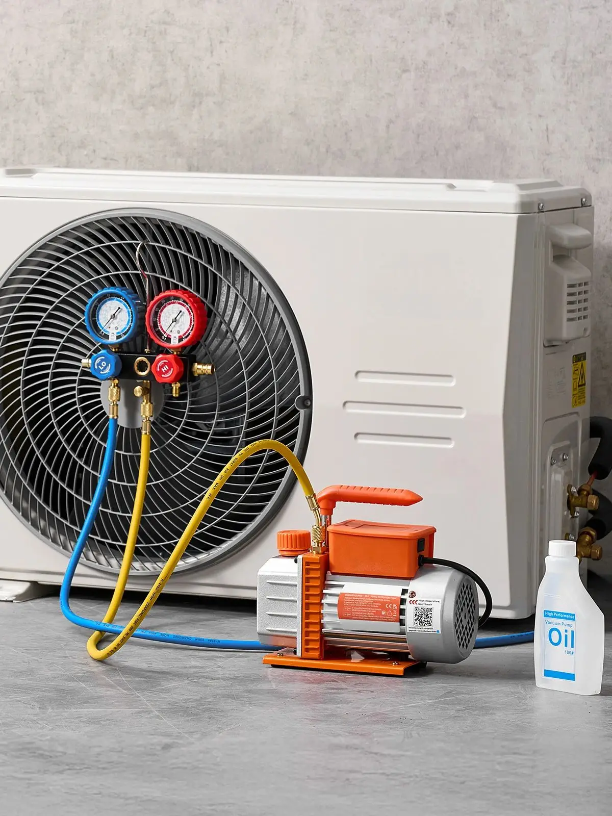 SucceBuy AC Vacuümpomp en Manometerset 3.5CFM 1/4PK / 4.5CFM 1/3PK Enkeltraps of 7CFM 3/4PK Tweetraps voor HVAC Airconditioning - afbeelding 2