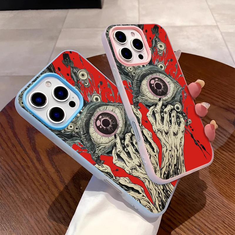 

Загадочный крутой модный чехол для телефона с рисунком глаза Krusu для iPhone 16, 15, 14, 13, 12, 11, чехол для телефона ProMax, минималистичный чехол