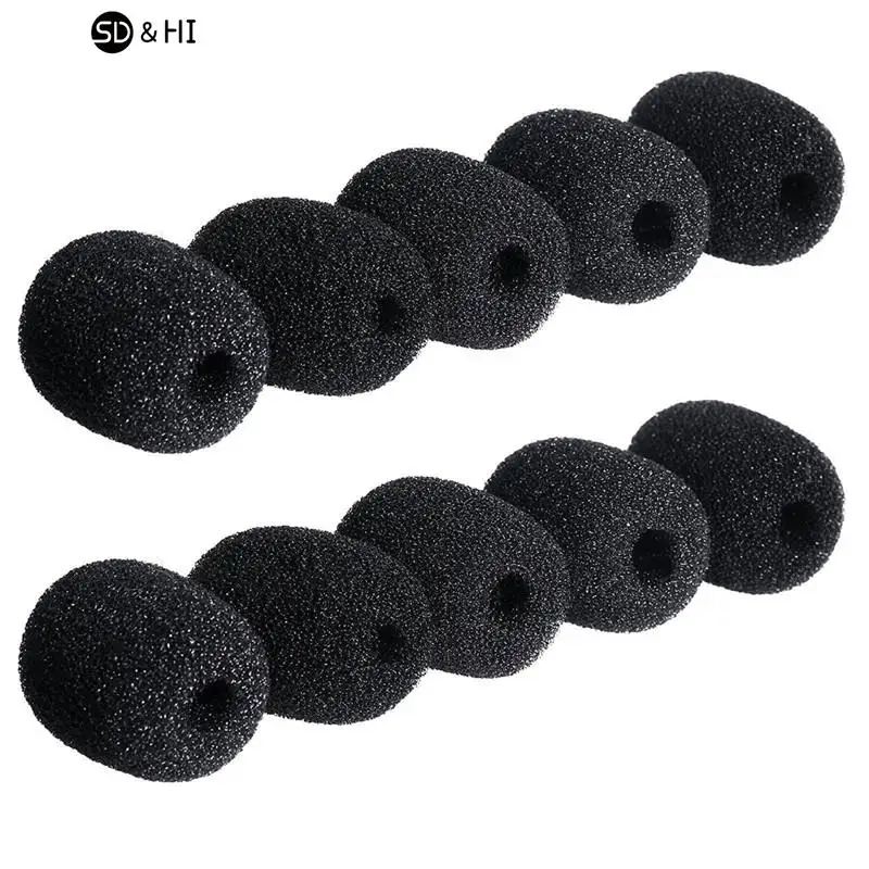 5PCS Mic Microphone Windscreen Soft Foam Pad Mic Cover Holder Sponge Skin