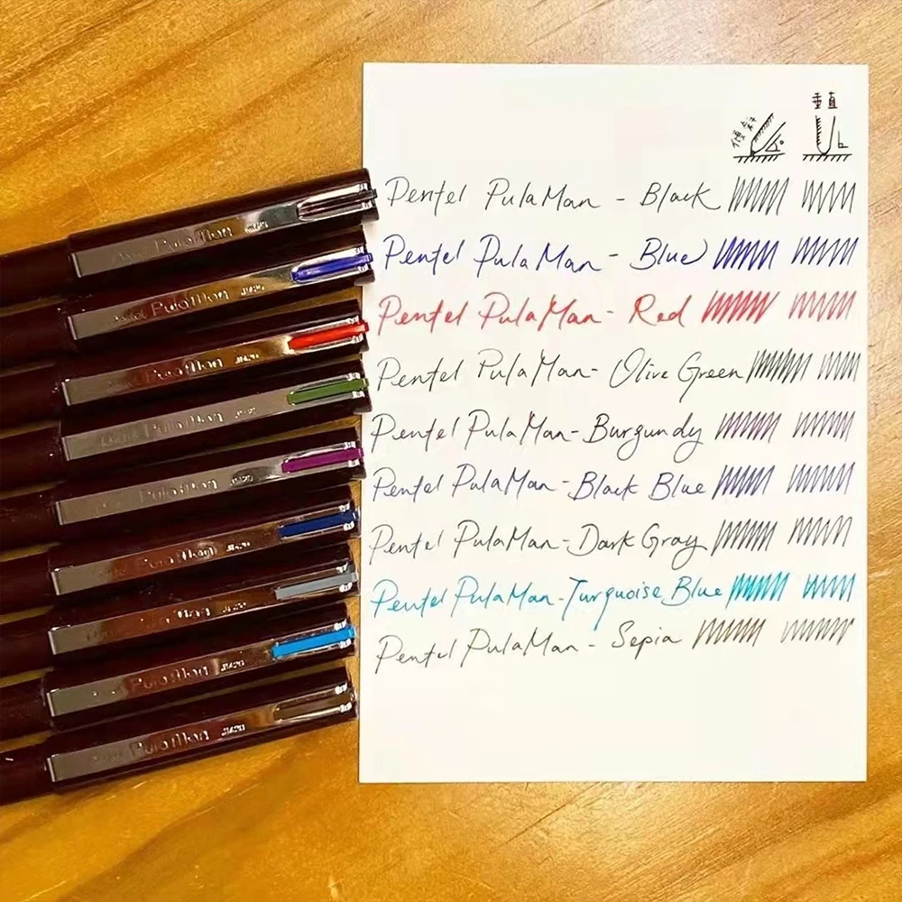 Japan Pentel Color Signature Pen Stylo Duckbill 0.5mm JM20-A Hand Drawn Hook Line Business Signature Manga Drawing Art Supplies