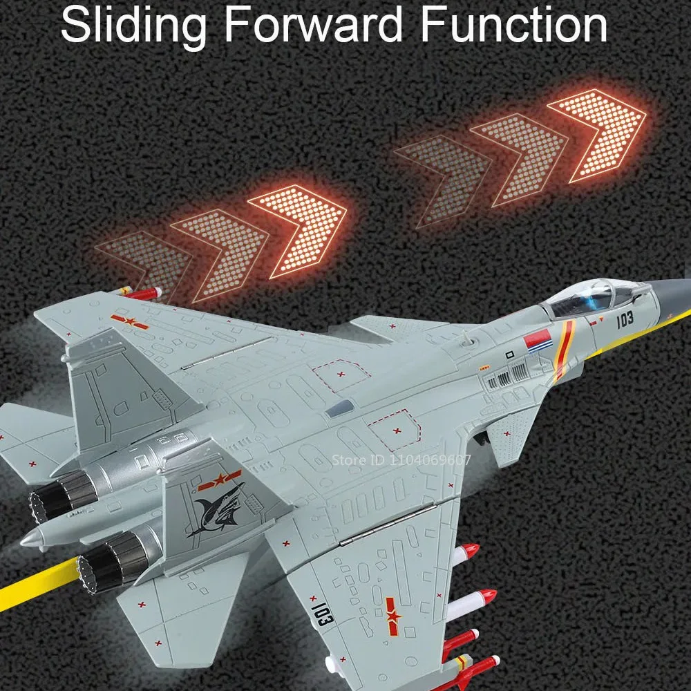 Model samolotu myśliwskiego J-15, skala 1:72, zabawka, odlew ze stopu, składane skrzydła, przesuwne przód-nazad, modele samolotów, prezent dla dziecka