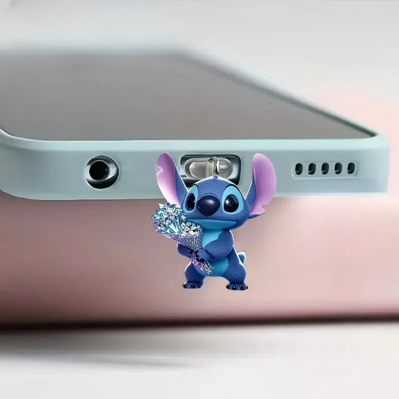 أنيمي غرزة الاكريليك الهاتف الغبار التوصيل آيفون نوع-C أندرويد شحن ميناء سدادات الغبار الحلي هدايا عيد الميلاد والهالوين #5