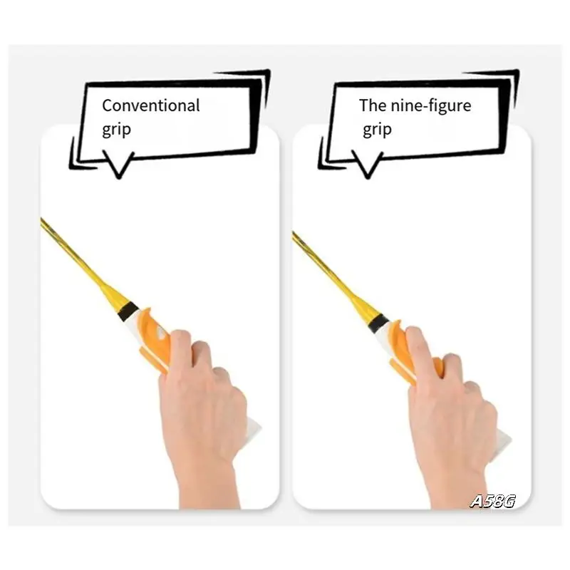 

2X ручка для бадминтона, тренировочное оборудование для коррекции осанки, замена для эргономичного любителей спорта на открытом воздухе