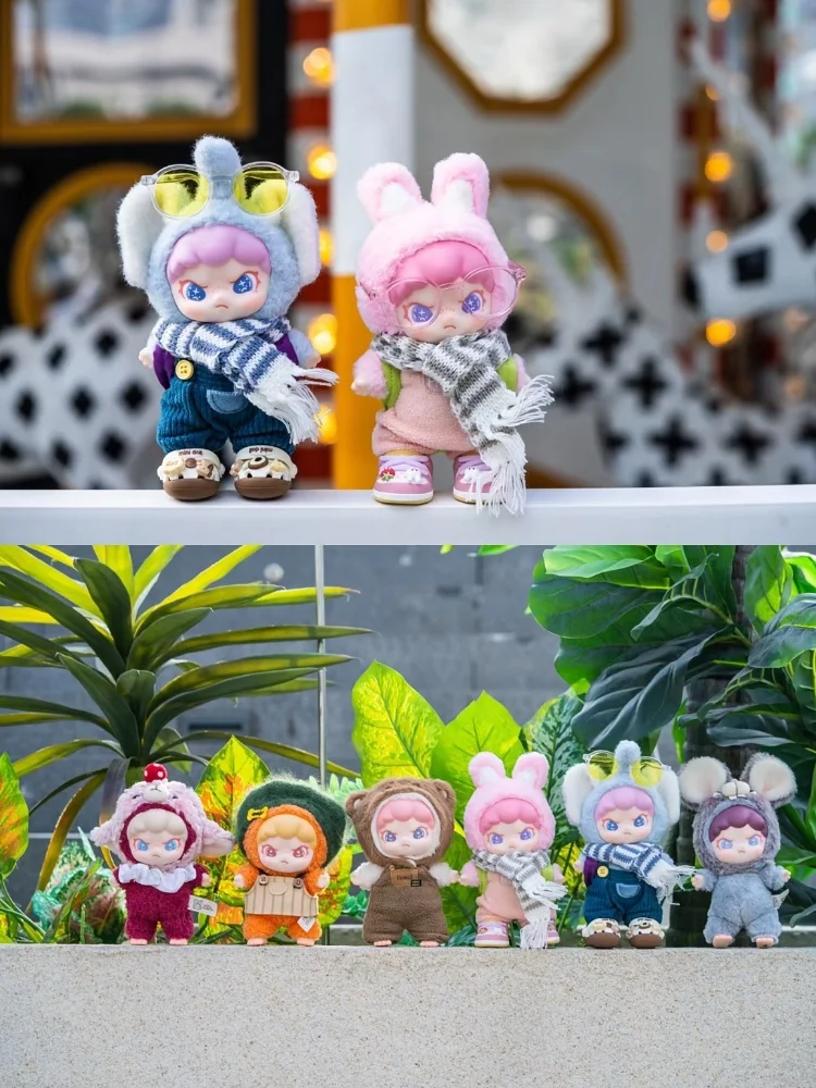 Genuine Blind Box Dora Vinyl Furry Animal Vinyl Series Anime Enamel Figurine Cute Doll Pendant Doll Birthday Children's Toy Gift