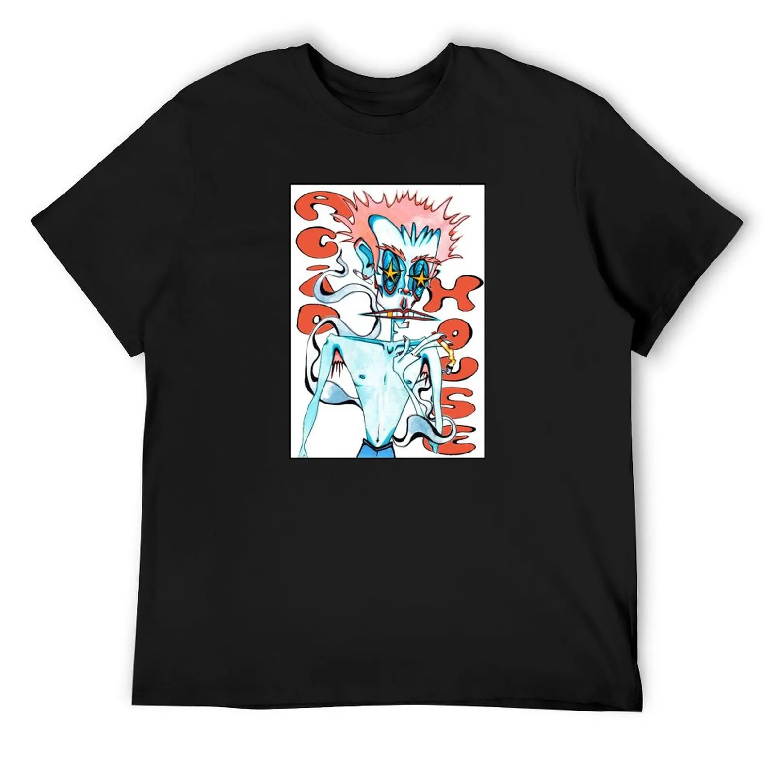 

ACID HOUSE PRINT T-Shirt anime clothes funny shirt cotton graphic shirts new edition mens t shirts top quality