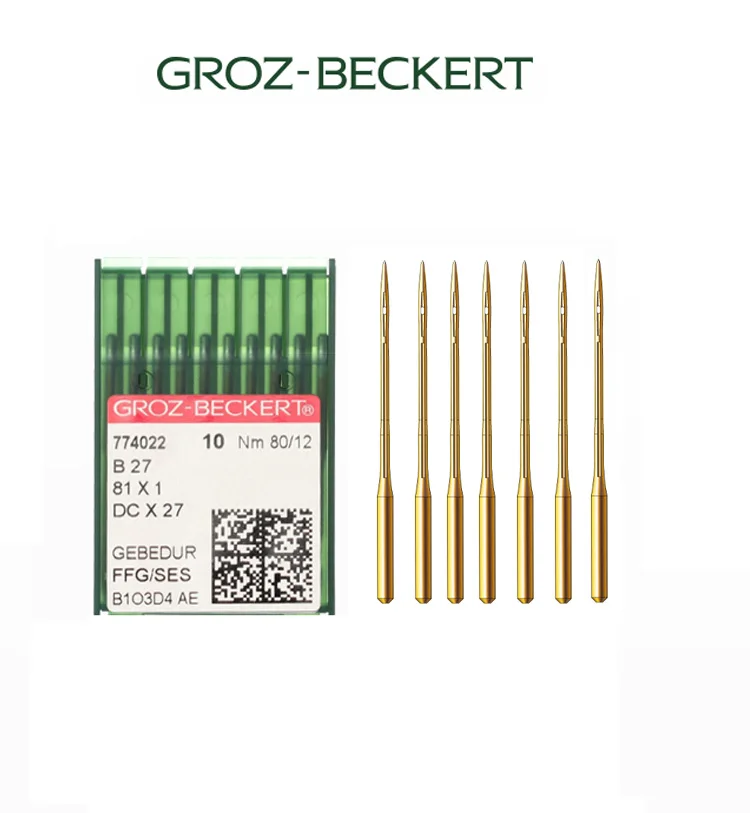 100 PCS Overlock Sewing Machine Needles GROZ-BECKERT DCX27 (B27)  81X1  DCX1 GEBEDUR Heat Proof Titanium Needle  55   60   65