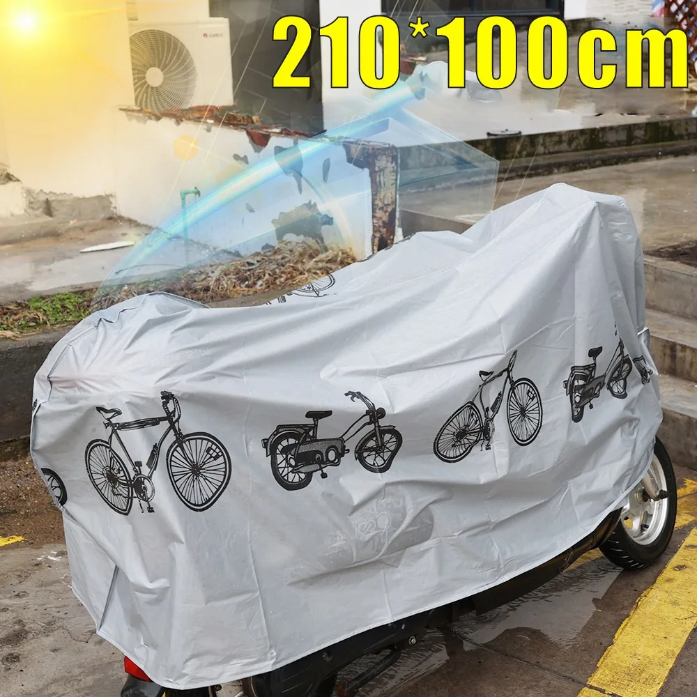 

Multipurpose Motorcycle Rain Cover Electric Vehicle Rain Polyester Waterproof Fabric 200*100 CM All Season Dust UV Protective