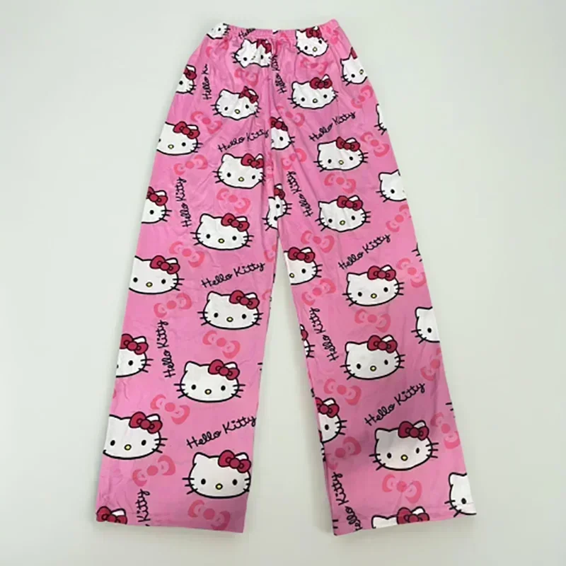 Nieuwe Hello Kitty Wandelbroek Katoen Losse Dames Pyjamabroek Pyjama Vrouwelijke Zomer Dunne Losse Thuis Vrije tijd Zomerbroek Meisje