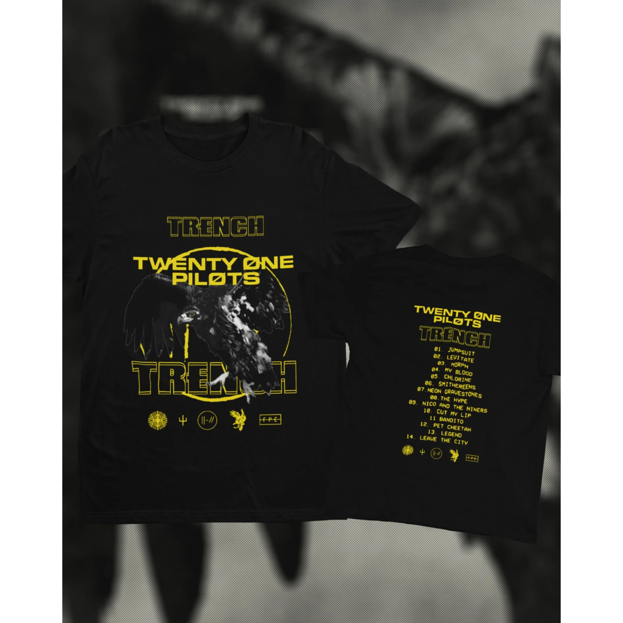 

Новинка 2025, летние женские футболки высокого качества, футболка TWENTY ONE PILOTS TRENCH Band, футболка большого размера, унисекс, топ в стиле хип-хоп