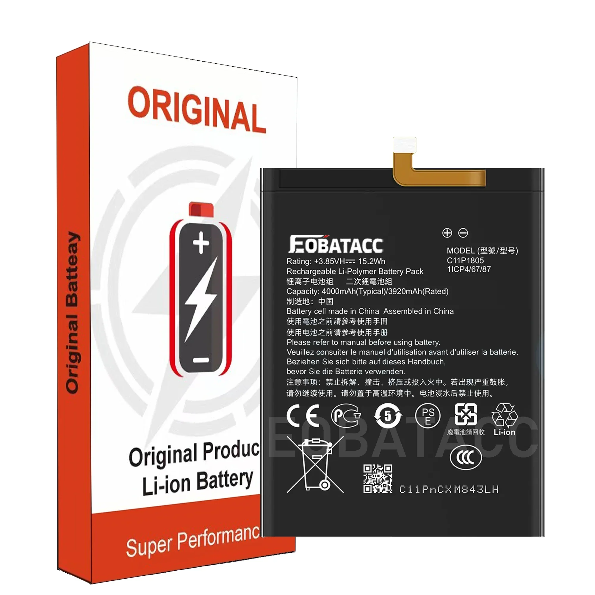 100% New Original Battery C11P1805 4000mAh For ASUS Zenfone MAX (M2) X01AD ZB632KL ZB633KL Batteries With Tools