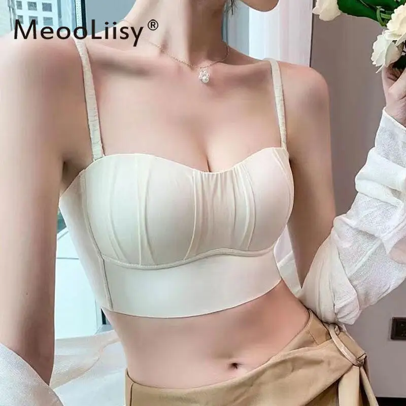 MeooLiisy Simple Strapless Seamless Tube Top Bras Women Beautiful Back Non-slip Strapless Underwear No Wire Brassiere