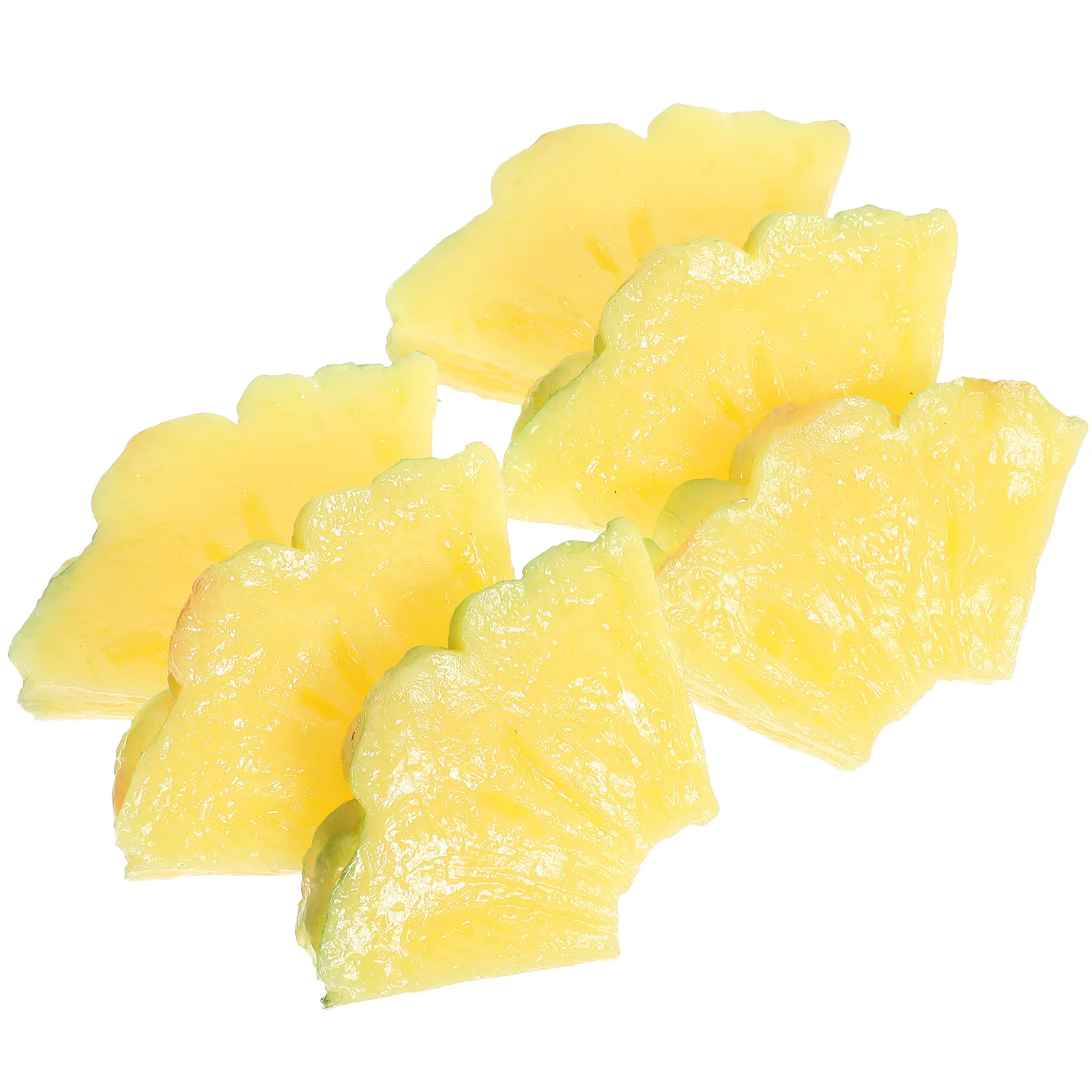 6 Pcs Lemon Decor Ornaments Plastic Fruits Blocks Watermelon Artificial Slices Pvc Decorative Fake