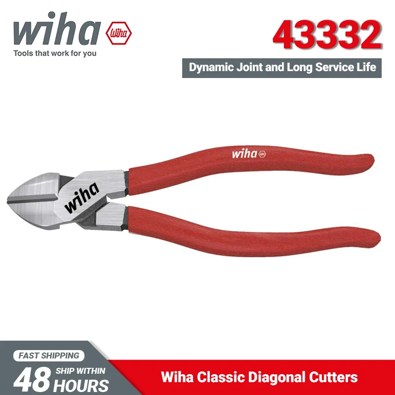 

Wiha 43332 Diagonal Cutters with Dynamic Joint 160mm for Cutting Wire High Quality Long Service Life