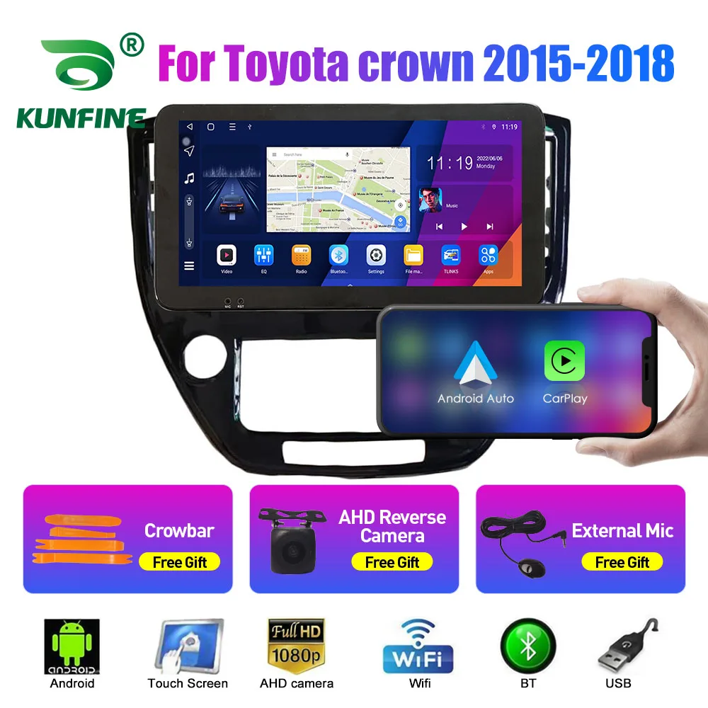 

10.33 Inch Car Radio For Toyota crown 2015-2018 2Din Android Octa Core Car Stereo DVD GPS Navigation Player QLED Screen Carplay