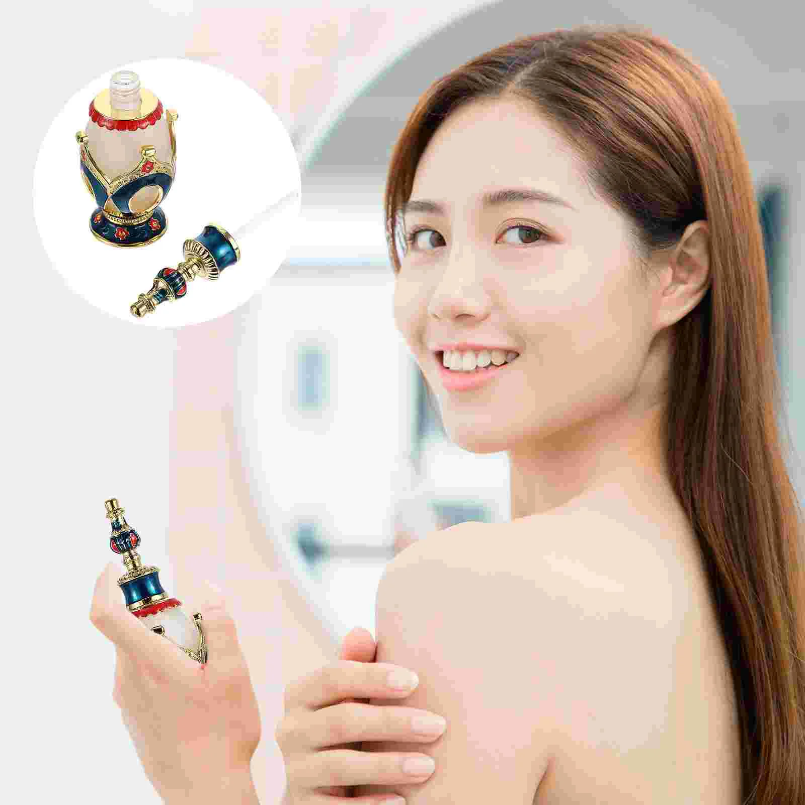 

25 Ml Car Perfume Bottle Essence Retro Bottles Glass Oil Mini Empty Vintage Blue Decorative Miss