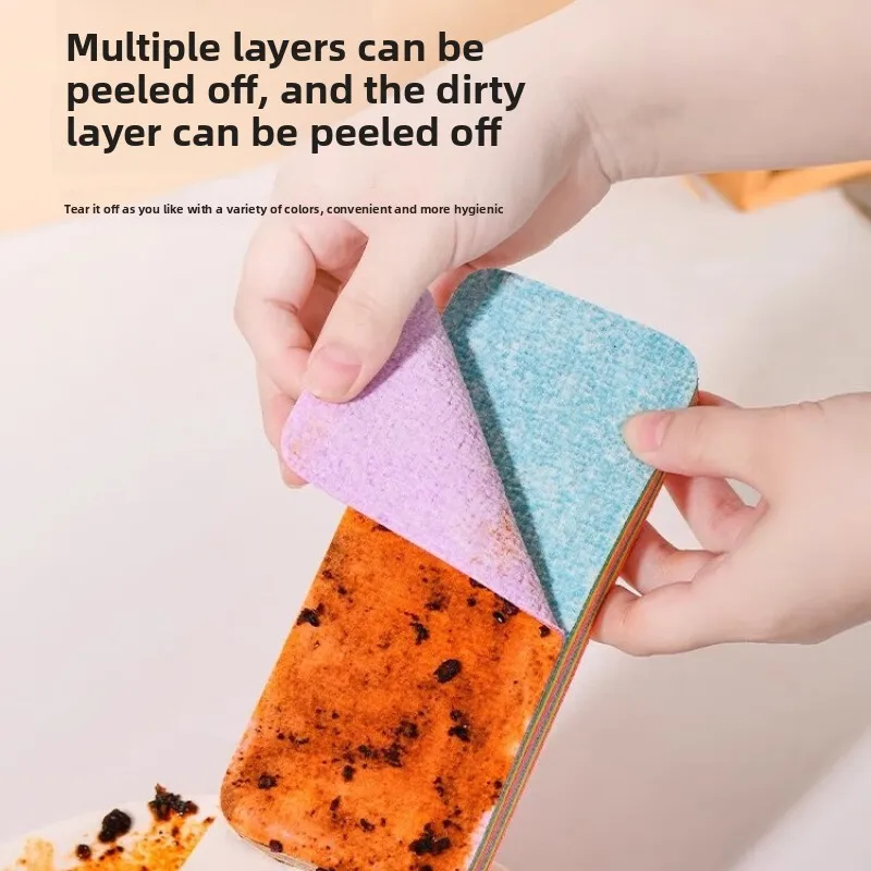 

Tear-off multi-layer dishcloth, cleans, removes oil stains, multi-layer fabric, strong water absorption, does not shed lint