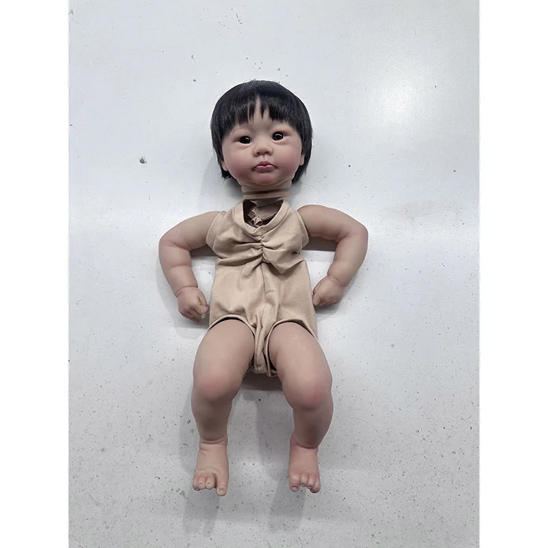 ทารกแรกเกิดตุ๊กตา Lali ชุดเหมือนจริงประกอบ DIY ทาสีแล้วตุ๊กตาชิ้นส่วนที่มีรากมือ-ผม