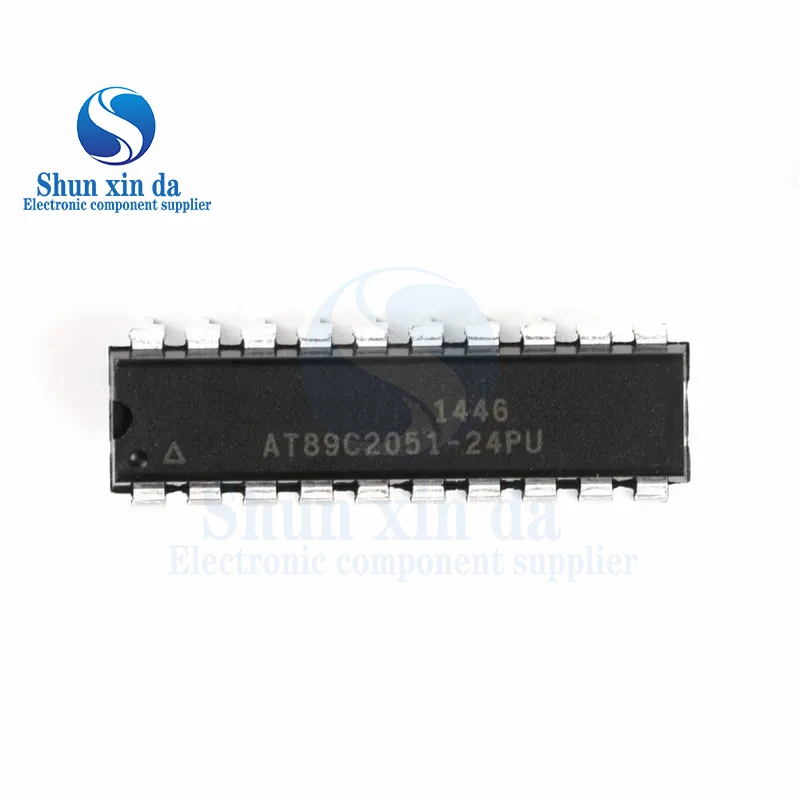 10PCS AT89C2051-24PU AT89C2051 -24PC -24PI DIP-20 8-bit Microcontrollers MCU 2kB Flash 128B RAM 24MHz 2.7V-6.0V DIP IC
