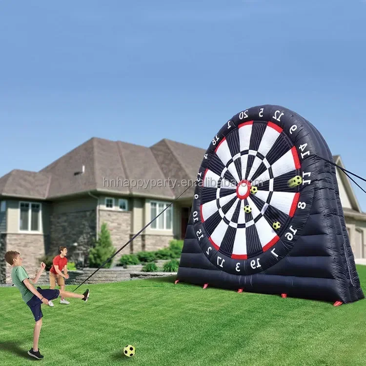 Blow up dartboard giant inflatable kick darts soccer ball board game for kids adults