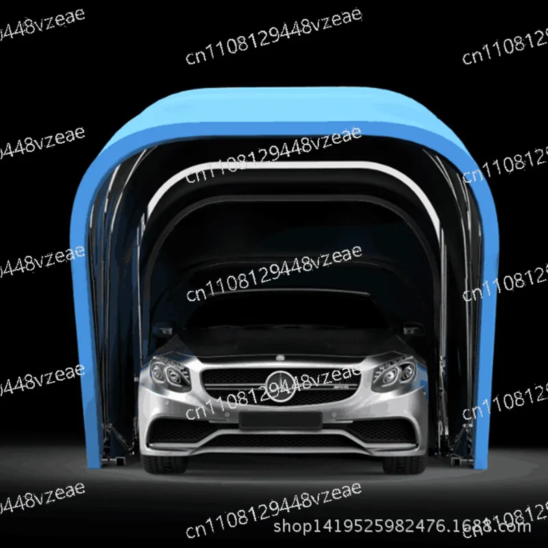 Semi-automatic Folding Garage Mobile Retractable Outdoor Simple Parking Shed Car Awning Anti-sun and Dust-proof Canopy
