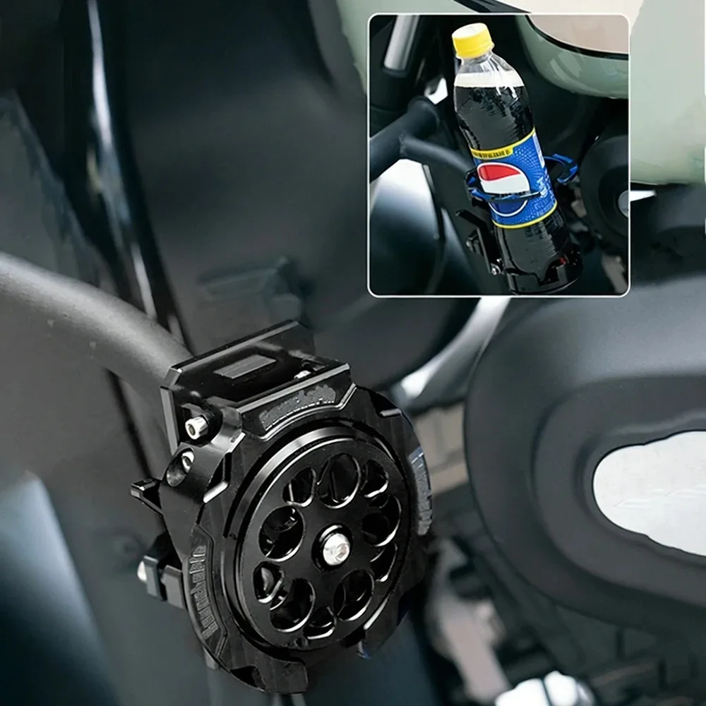 

2026 New Foldable ABS Motorcycle Cup Holder Adjustable Lightweight Water Bottle Mount for Electric Bicycle Cycling Accessories