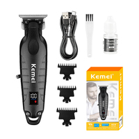 Kemei KM-2293 Hair Clipper Professional Electric Rechargeable Barber Trimmer Cordless Trimmer Type-c Zero Gapped Cutting
