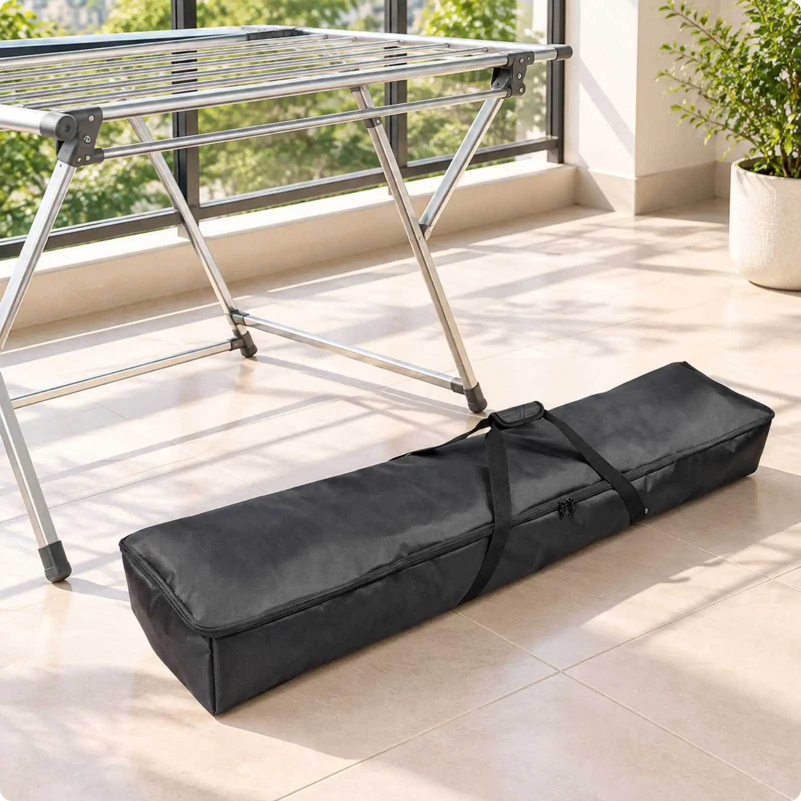 Drying Rack Storage Bag Tear Resistant Clothing Rack Carrying Bag Heavy Duty Zippered for Outdoor Transport