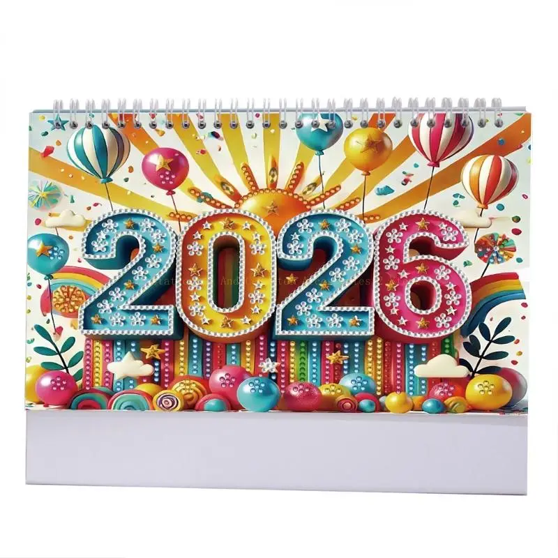 

Twenty twenty six DIY Stone Art Standing Calendar Craft Set With Monthly Themed Panes For Innovative Office Deck